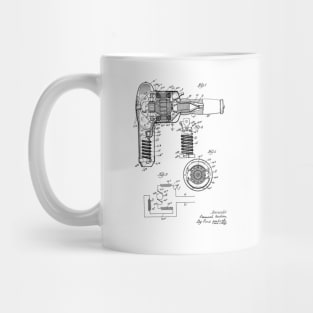 Hair dryer vintage patent drawing Mug